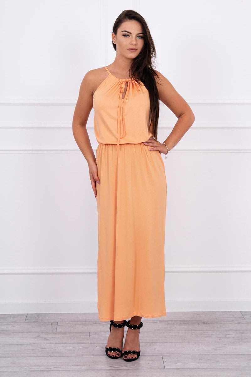Boho dress with a peach fly