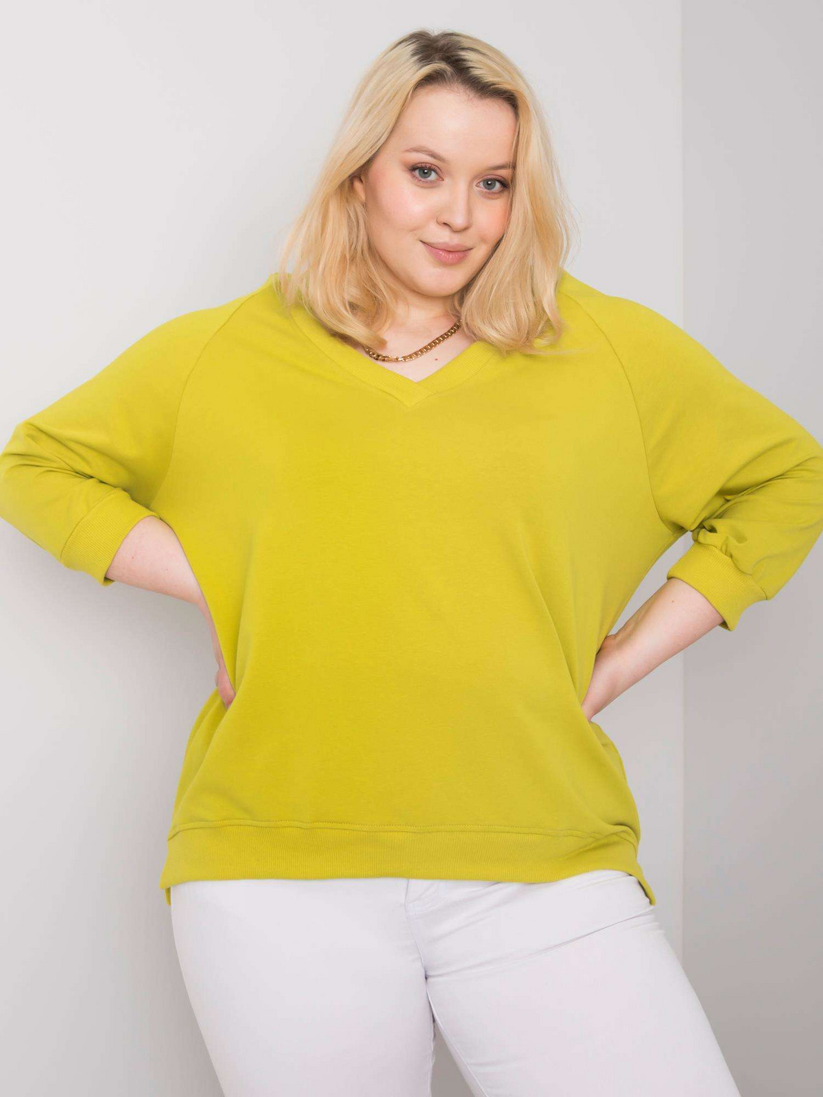 Plus size Alexandria light green sweatshirt