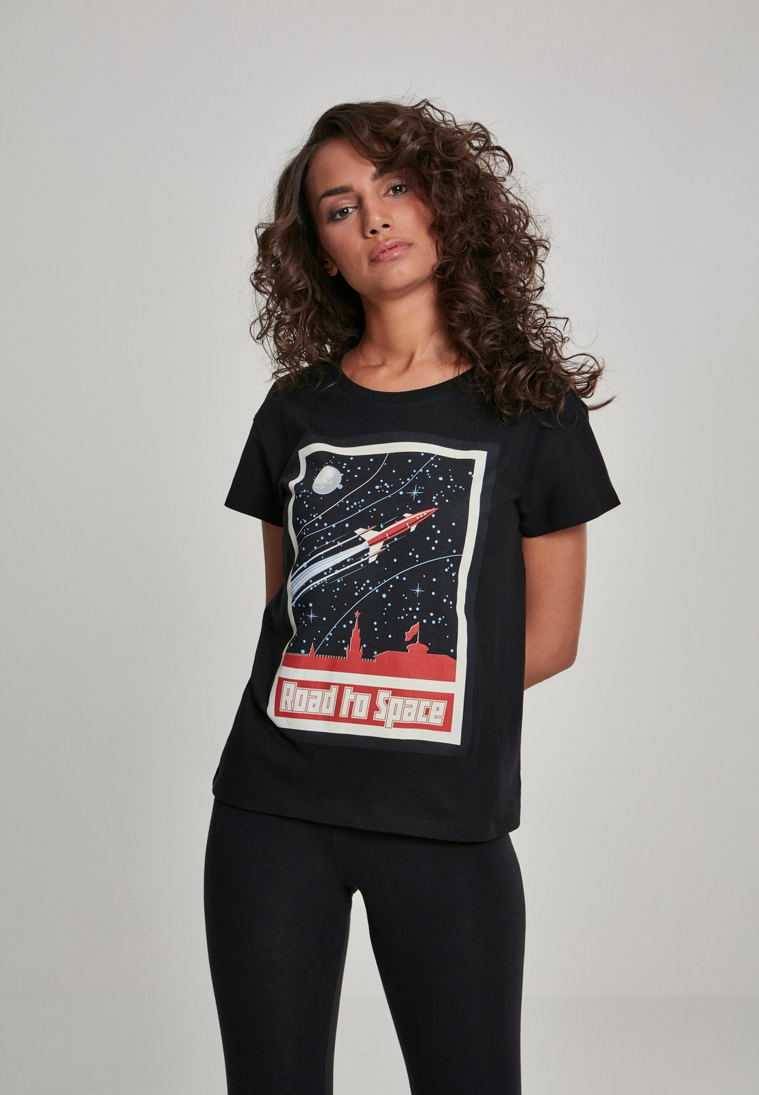 Women's T-shirt Road To Space Box black