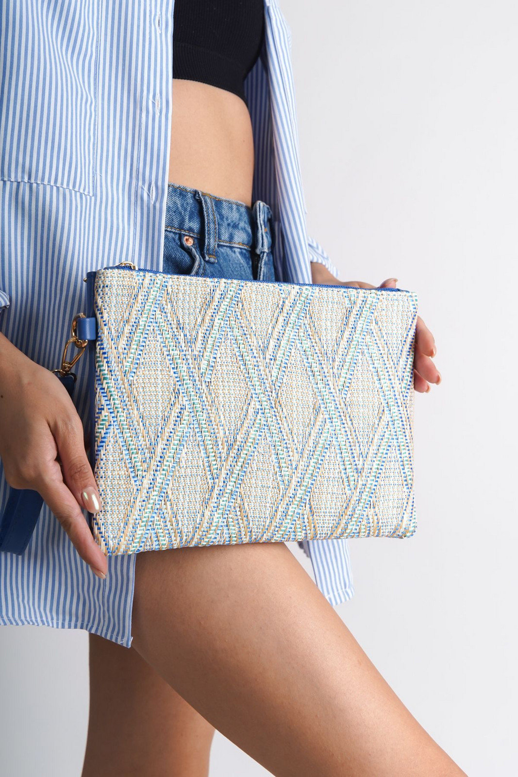 Capone Outfitters Paris Straw Women's Clutch Bag