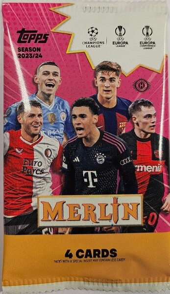 Topps 2023-2024 Topps UEFA Champions League Merlin Chrome Hobby balíček