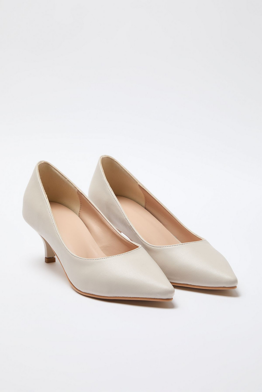 Trendyol Beige Low Heel Women's Classic Heeled Shoes