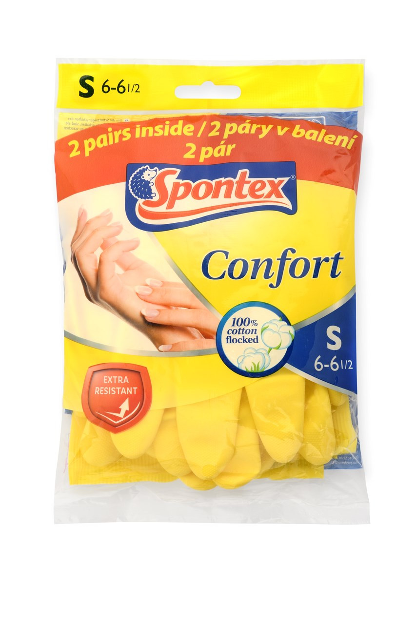 SPONTEX Confort rukavice vel. S, 2 x 2 ks