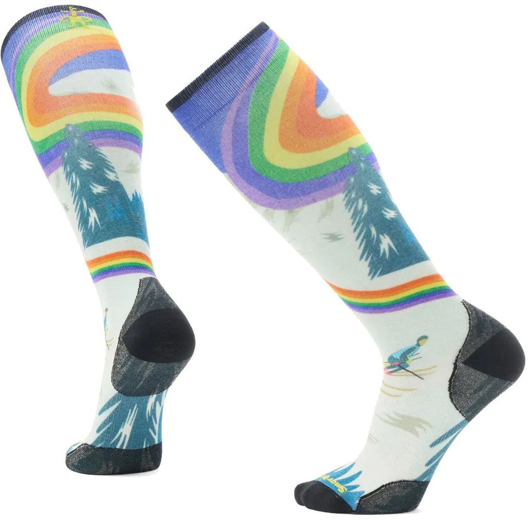 Smartwool SKI ZERO CUSHION RAINBOW TRAILS PRNT OTC lagúna blue Veľkosť: XL