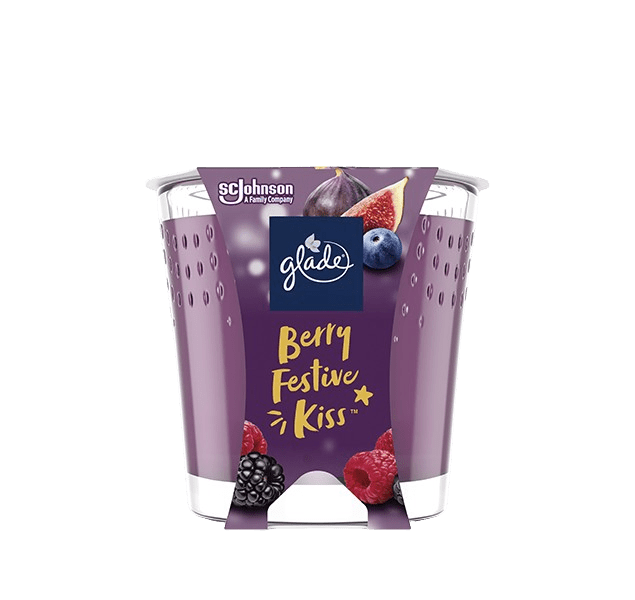 GLADE Berry Festive Kiss, Vonná sviečka 112 g