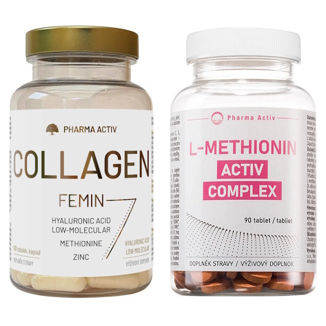 PHARMA ACTIV Collagen femin 90 kapsúl + L-metionín activ complex 90 tabliet