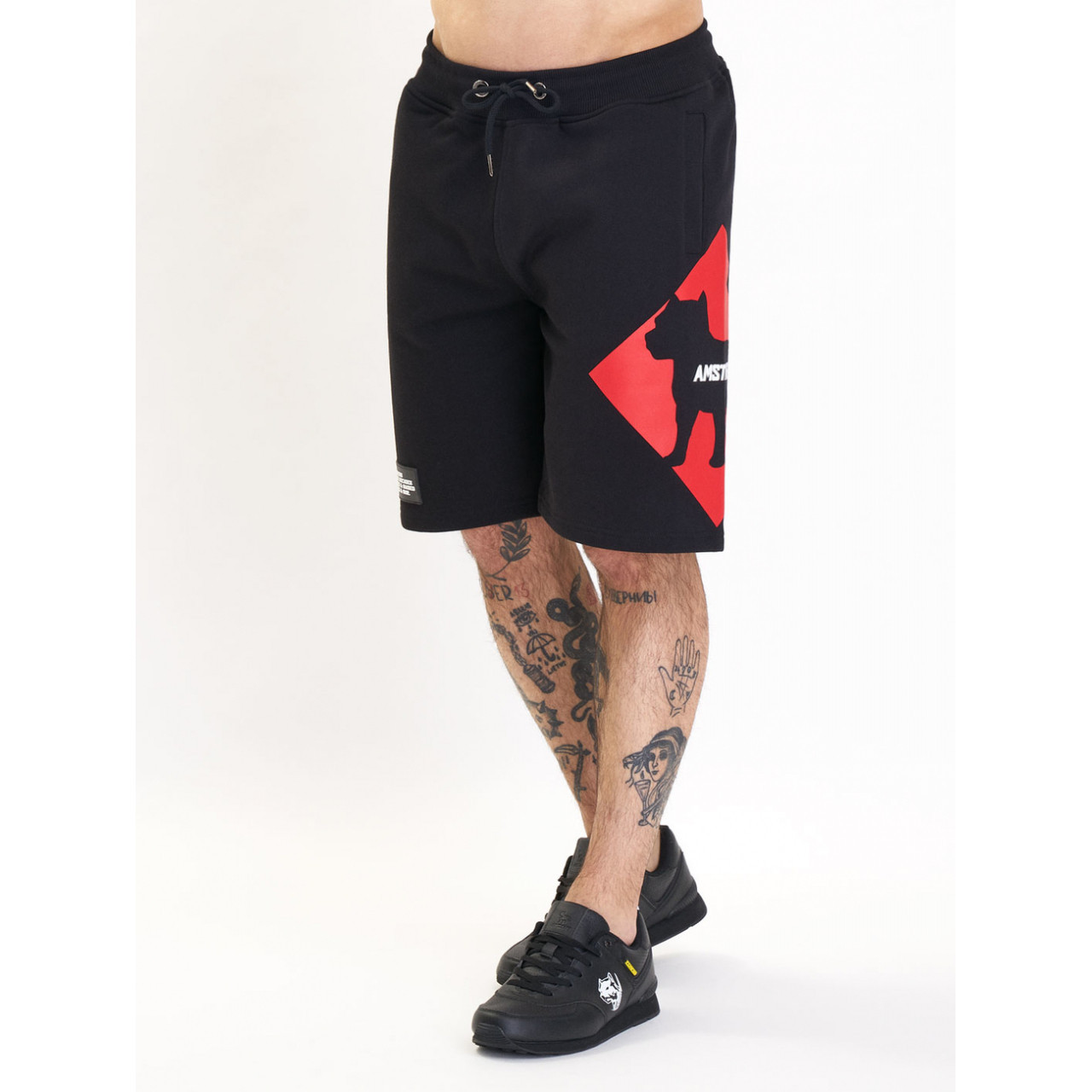 Kraťasy pánske Amstaff Baist - čierne-červené, L