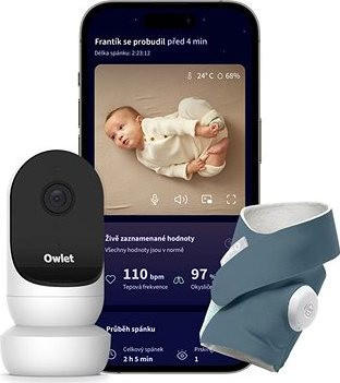 Owlet Dream Sock 0 – 18 mesiacov (Modrá) a kamera Owlet Cam 2