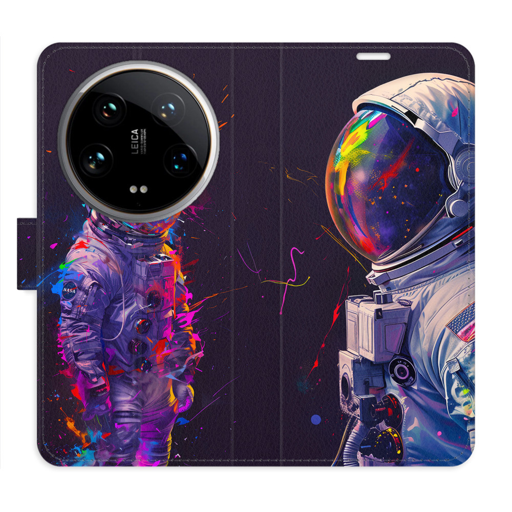 Flipové puzdro iSaprio - Neon Astronaut 02 - Xiaomi 14 Ultra