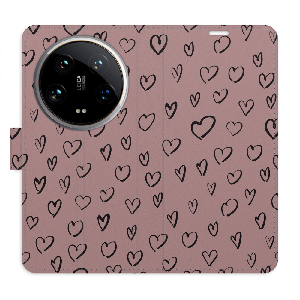 Flipové puzdro iSaprio - Heart Dark 02 - Xiaomi 14 Ultra
