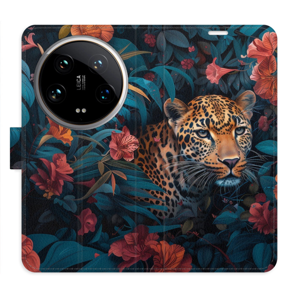 Flipové puzdro iSaprio - Flower Jaguar 02 - Xiaomi 14 Ultra