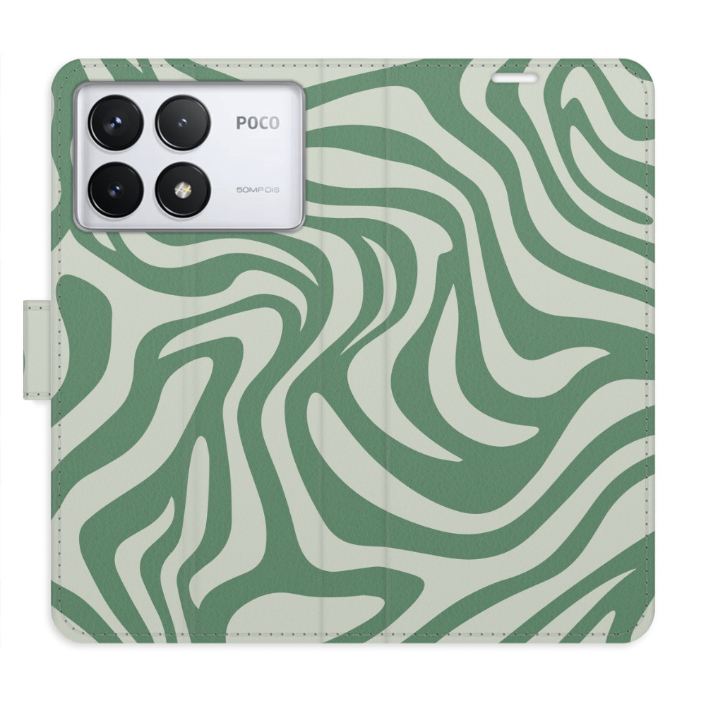 Flipové puzdro iSaprio - Zebra Green 02 - Poco F6 Pro