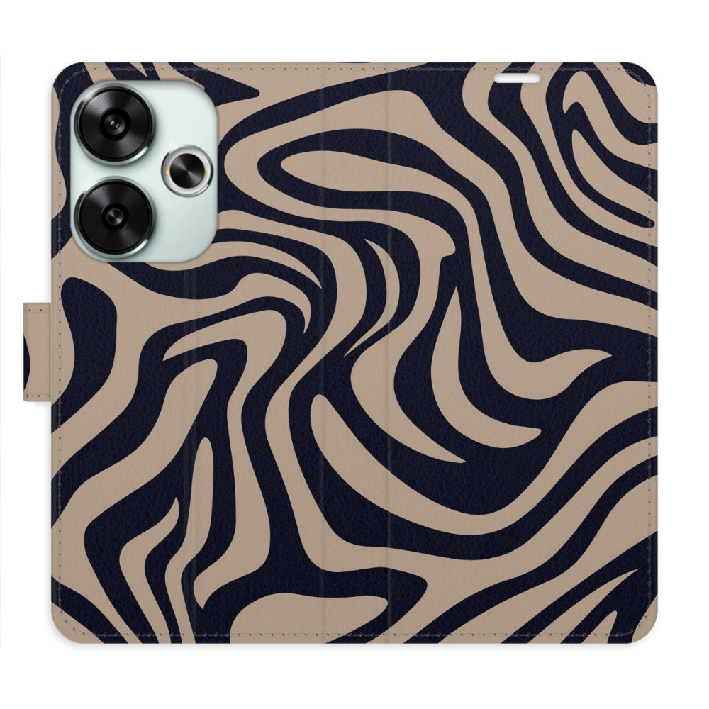 Flipové puzdro iSaprio - Zebra Black 02 - Poco F6