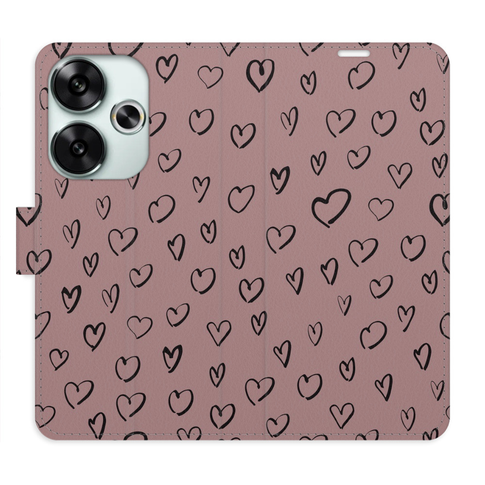 Flipové puzdro iSaprio - Heart Dark 02 - Poco F6