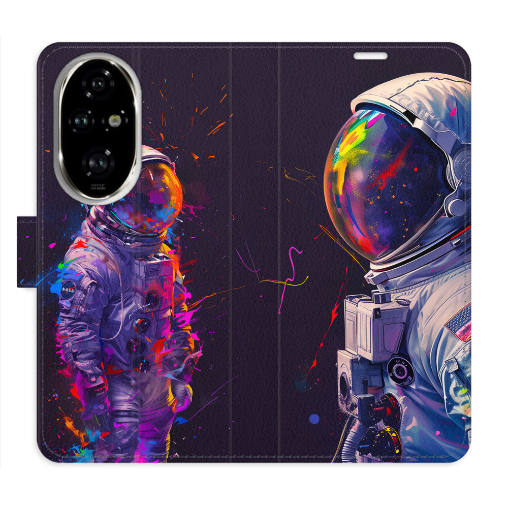Flipové puzdro iSaprio - Neon Astronaut 02 - Honor 200 Pro