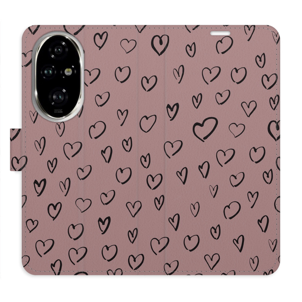 Flipové puzdro iSaprio - Heart Dark 02 - Honor 200 Pro