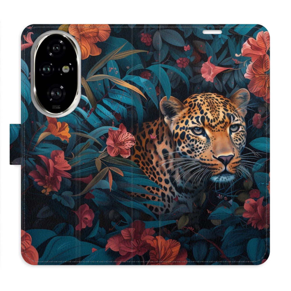 Flipové puzdro iSaprio - Flower Jaguar 02 - Honor 200 Pro