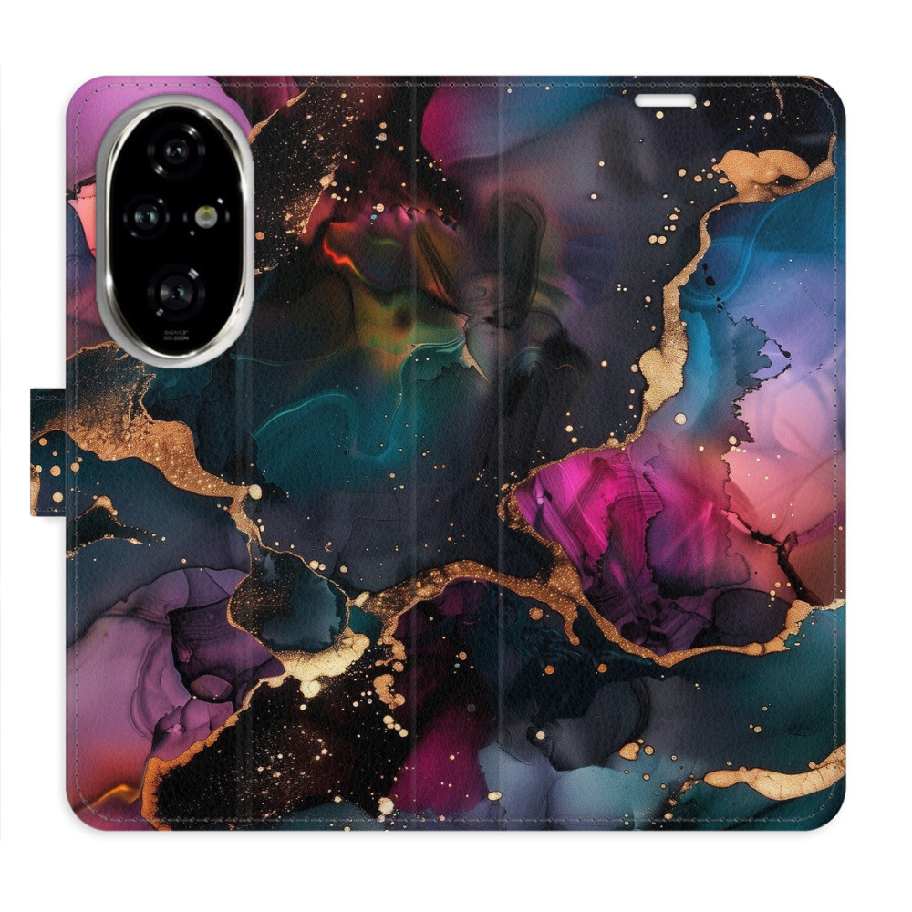Flipové puzdro iSaprio - Dark Marble - Honor 200 Pro