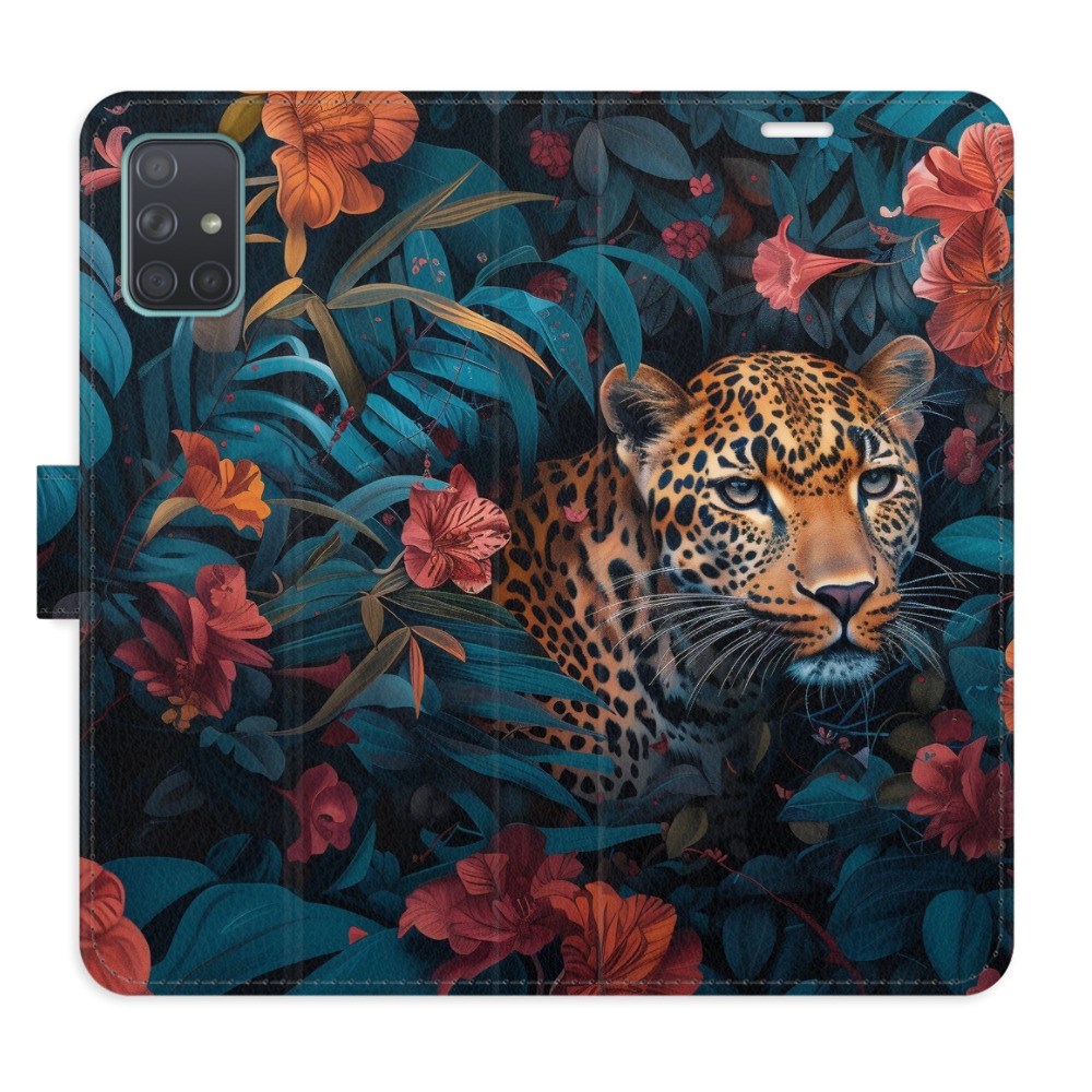 Flipové puzdro iSaprio - Flower Jaguar 02 - Samsung Galaxy A71