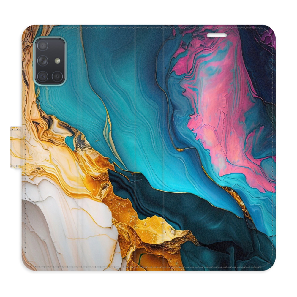 Flipové puzdro iSaprio - Colourful Marble - Samsung Galaxy A71