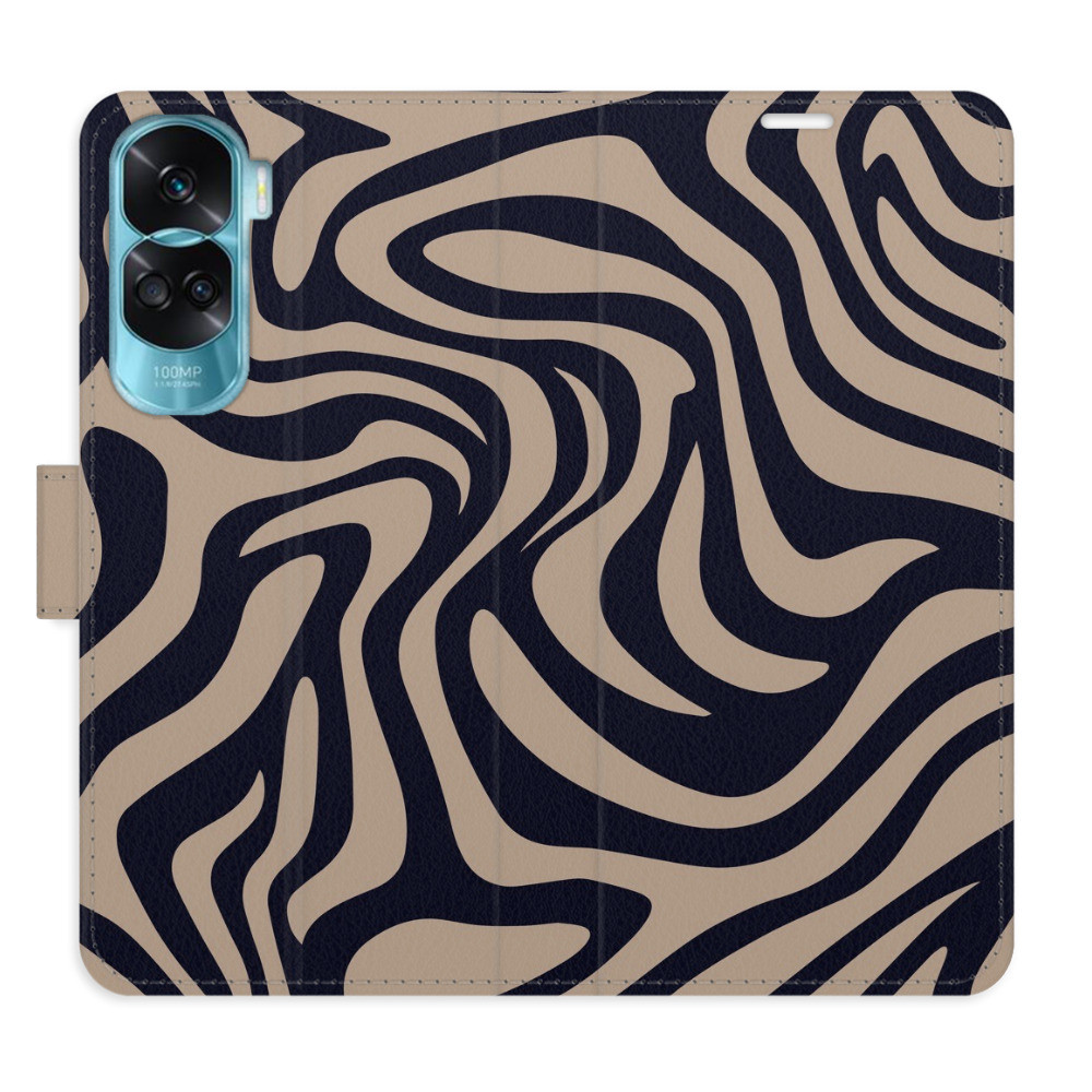 Flipové puzdro iSaprio - Zebra Black 02 - Honor 90 Lite 5G