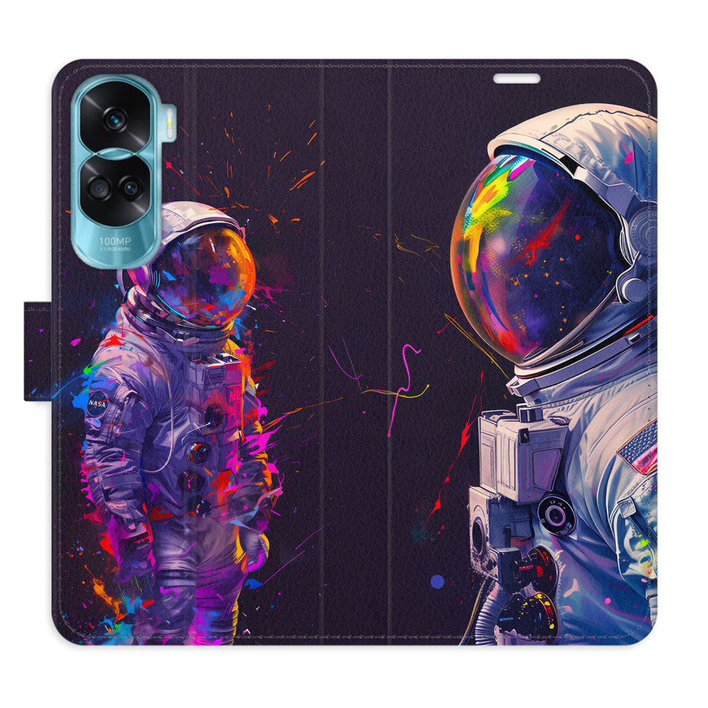 Flipové puzdro iSaprio - Neon Astronaut 02 - Honor 90 Lite 5G