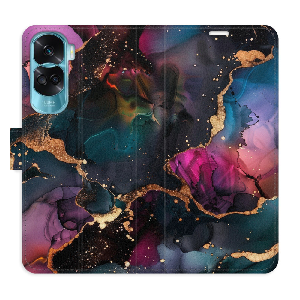 Flipové puzdro iSaprio - Dark Marble - Honor 90 Lite 5G