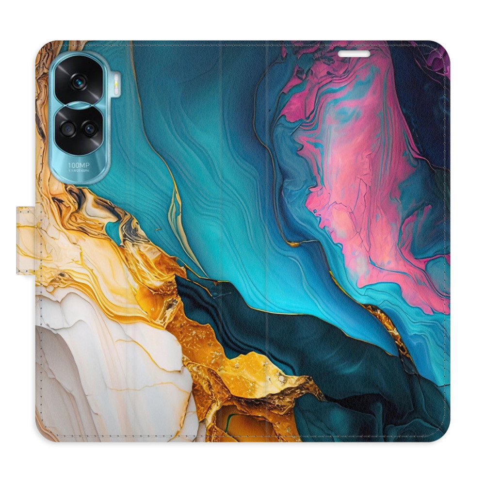 Flipové puzdro iSaprio - Colourful Marble - Honor 90 Lite 5G