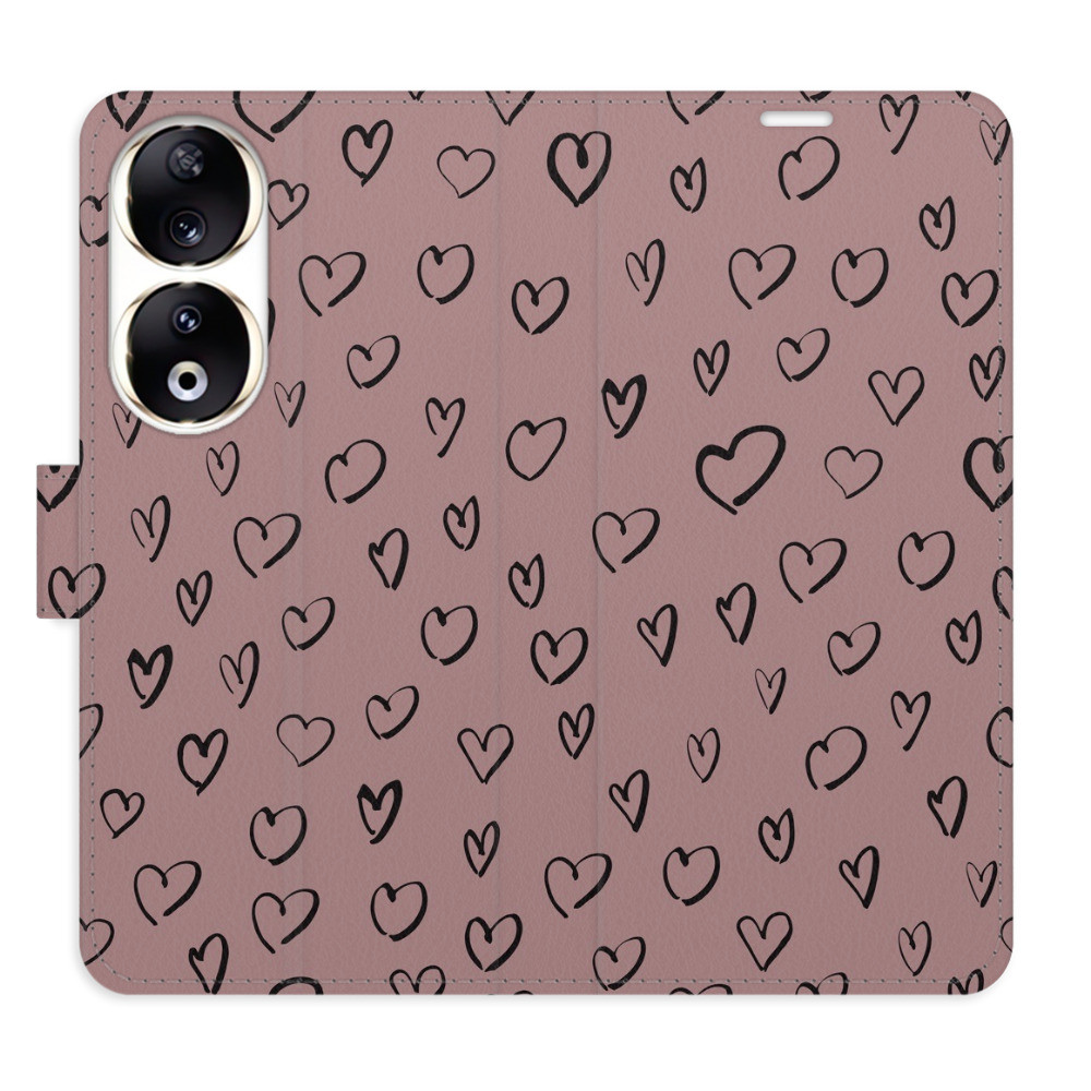 Flipové puzdro iSaprio - Heart Dark 02 - Honor 90 5G