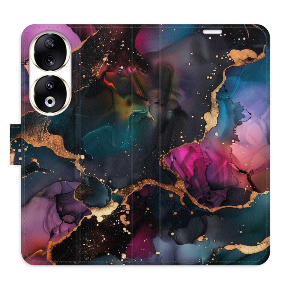 Flipové puzdro iSaprio - Dark Marble - Honor 90 5G