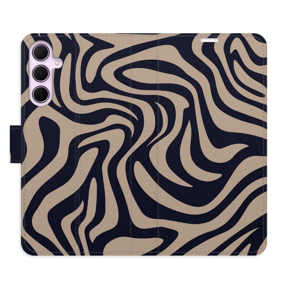 Flipové puzdro iSaprio - Zebra Black 02 - Samsung Galaxy A35 5G