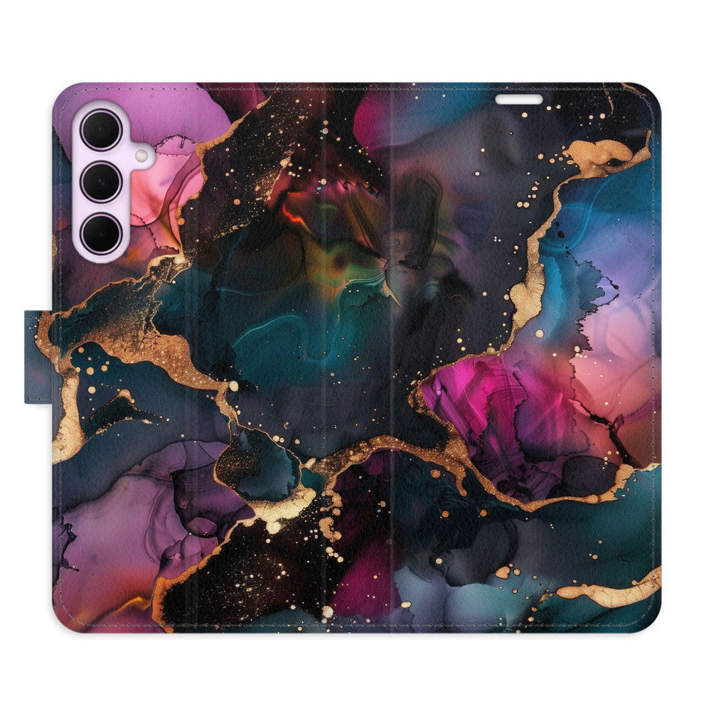 Flipové puzdro iSaprio - Dark Marble - Samsung Galaxy A35 5G