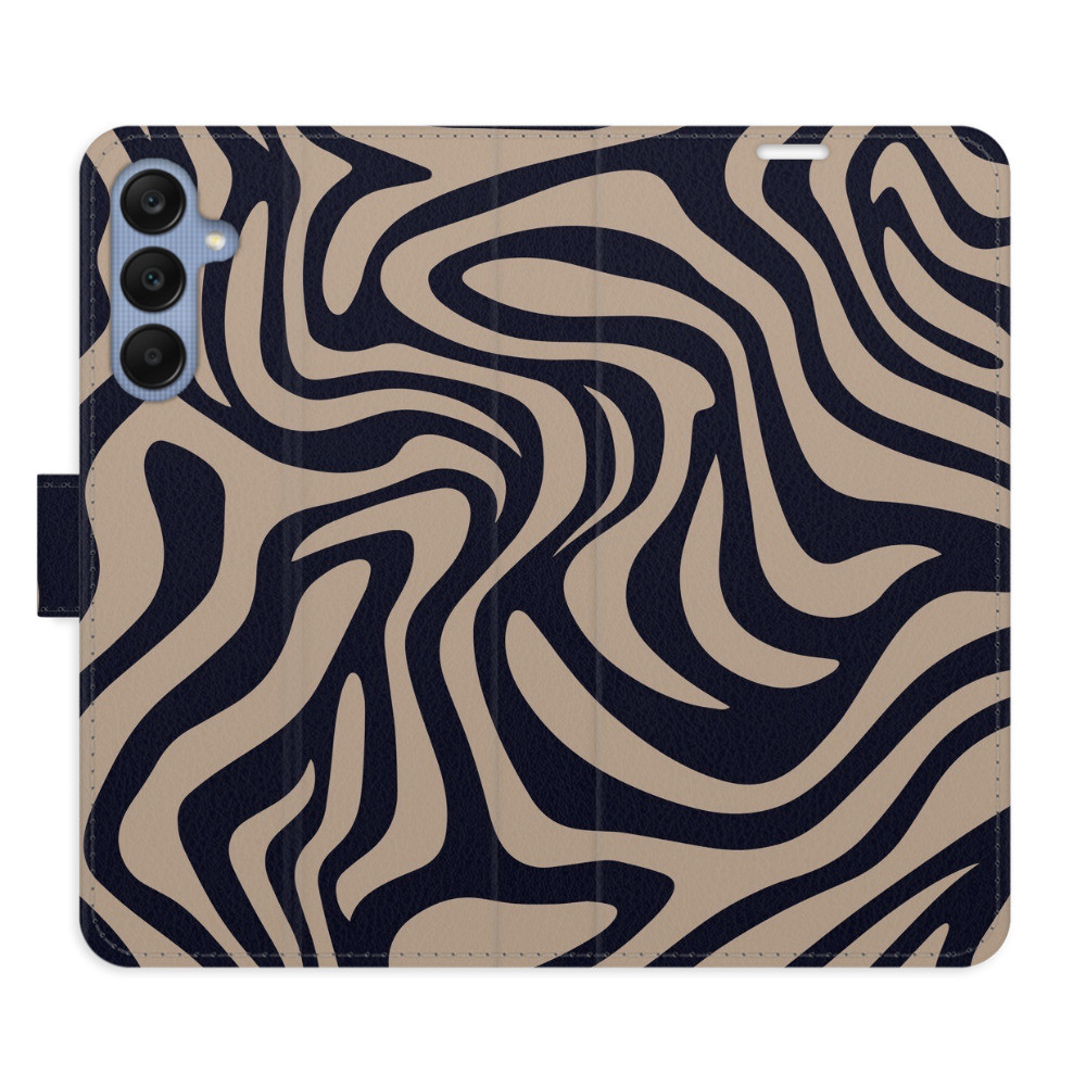 Flipové puzdro iSaprio - Zebra Black 02 - Samsung Galaxy A25 5G