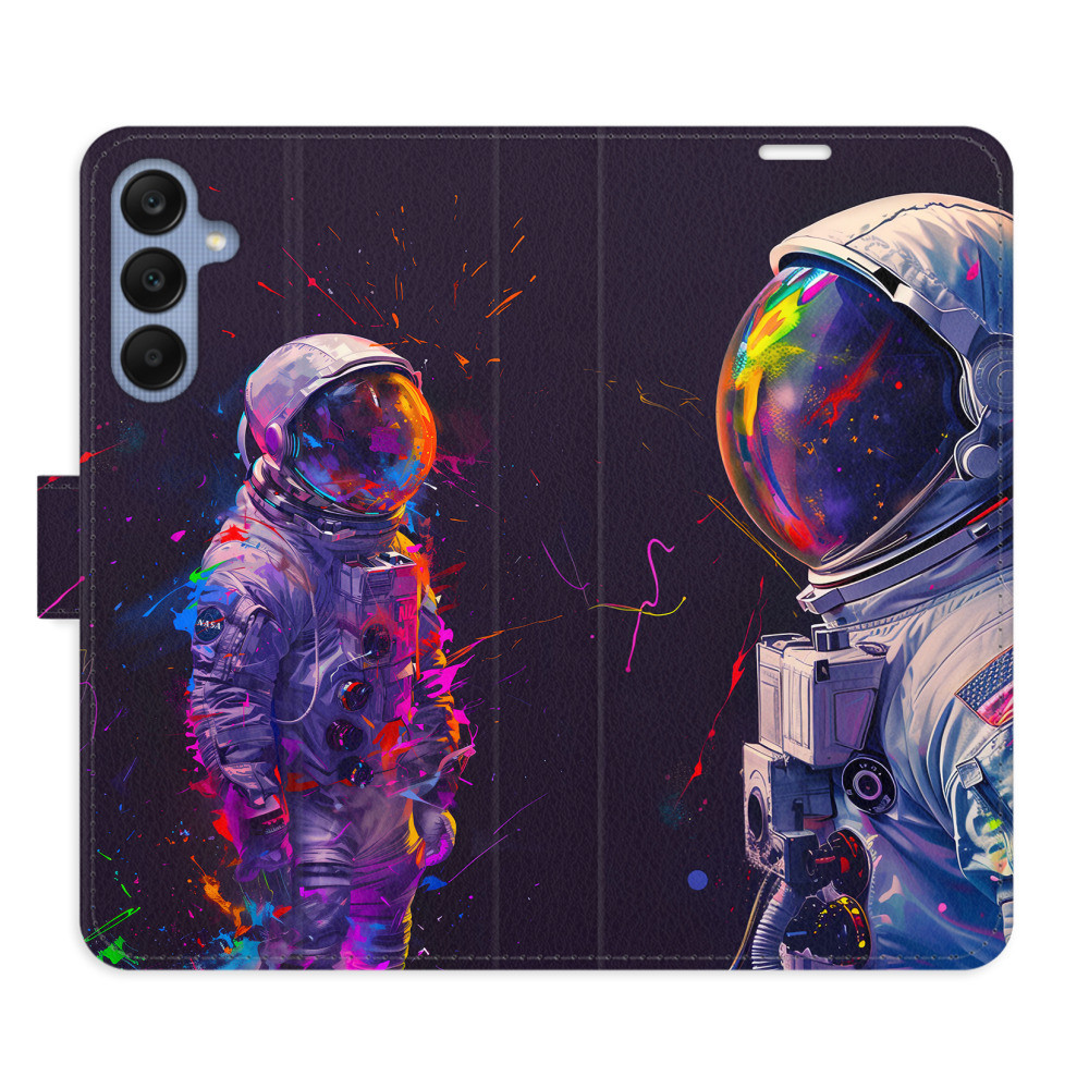 Flipové puzdro iSaprio - Neon Astronaut 02 - Samsung Galaxy A25 5G