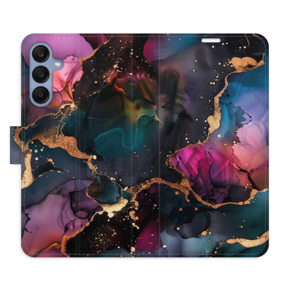 Flipové puzdro iSaprio - Dark Marble - Samsung Galaxy A25 5G