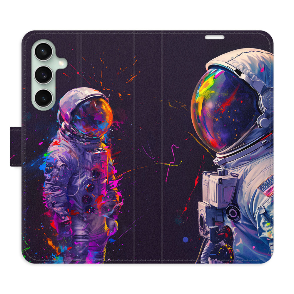 Flipové puzdro iSaprio - Neon Astronaut 02 - Samsung Galaxy S23 FE