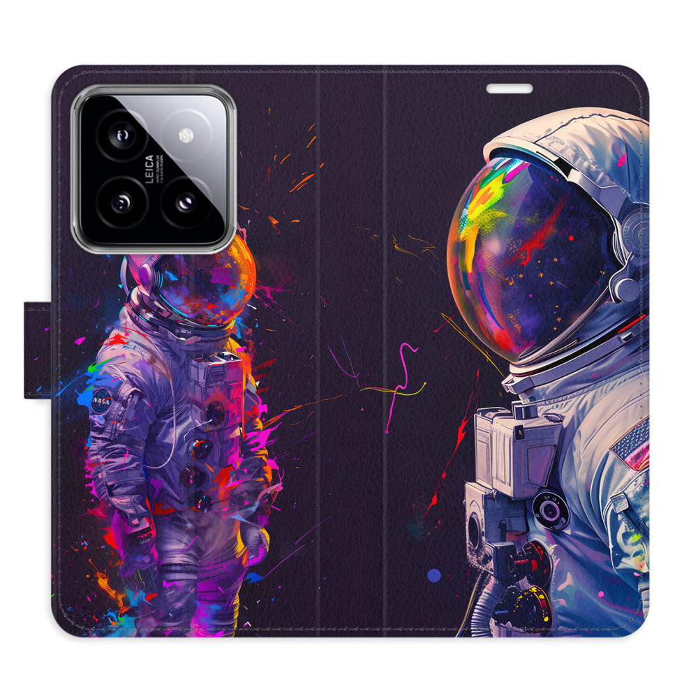Flipové puzdro iSaprio - Neon Astronaut 02 - Xiaomi 14