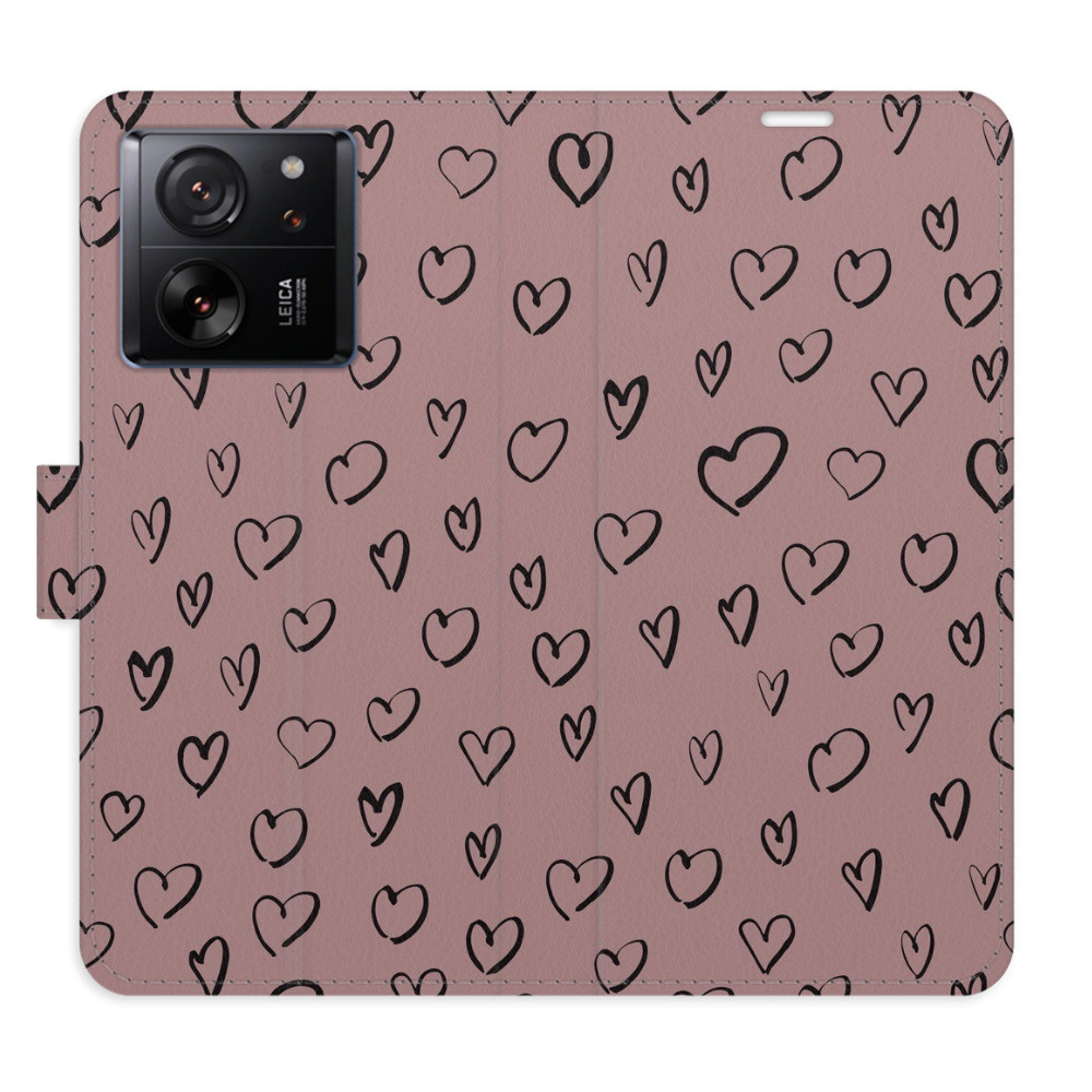 Flipové puzdro iSaprio - Heart Dark 02 - Xiaomi 13T / 13T Pro