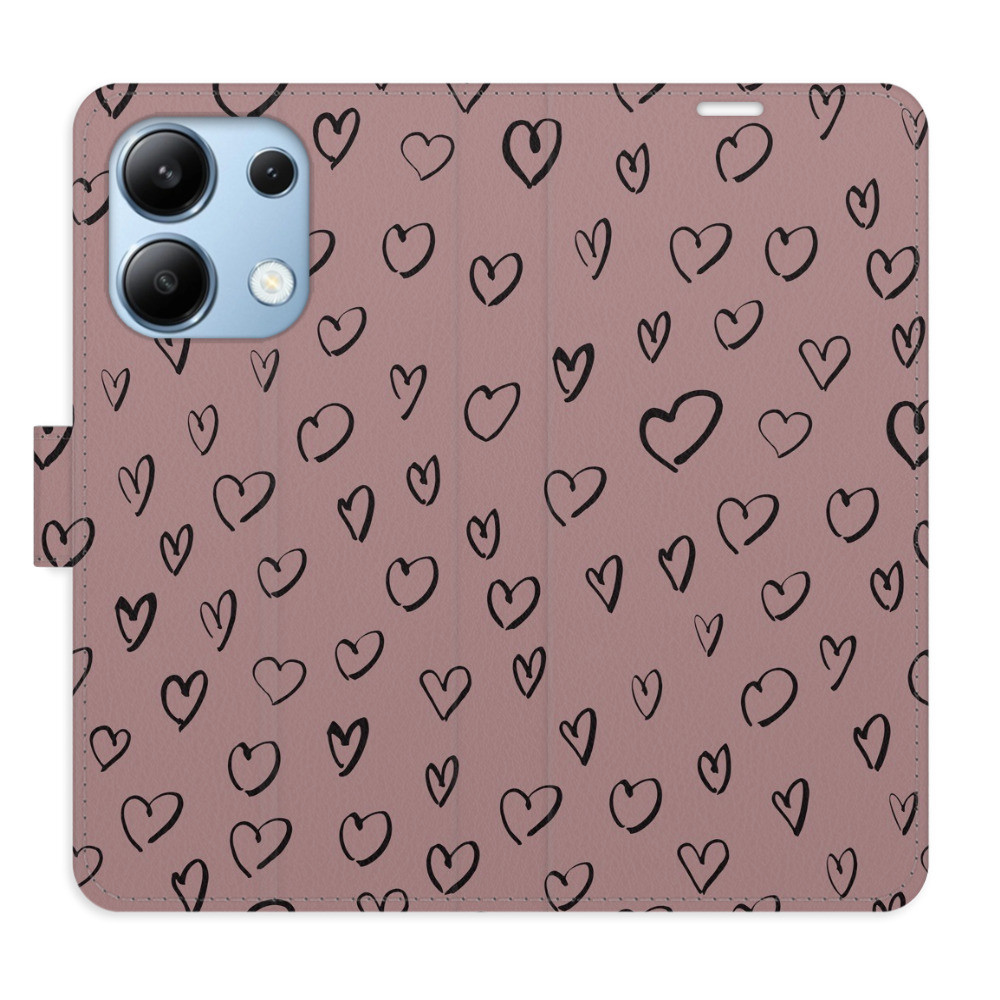 Flipové puzdro iSaprio - Heart Dark 02 - Xiaomi Redmi Note 13