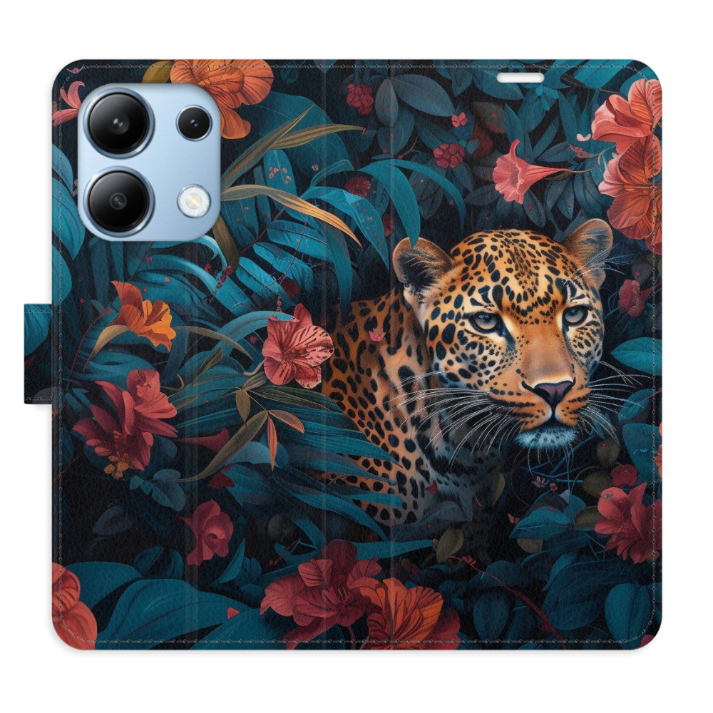 Flipové puzdro iSaprio - Flower Jaguar 02 - Xiaomi Redmi Note 13
