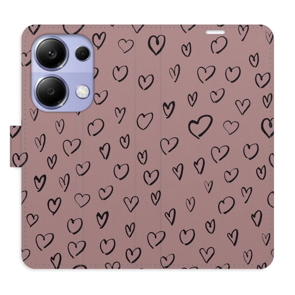 Flipové puzdro iSaprio - Heart Dark 02 - Xiaomi Redmi Note 13 Pro