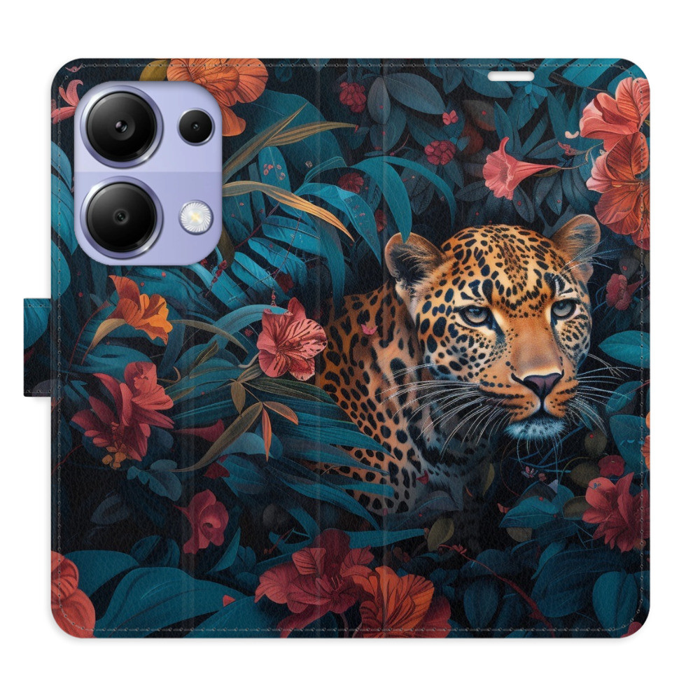 Flipové puzdro iSaprio - Flower Jaguar 02 - Xiaomi Redmi Note 13 Pro