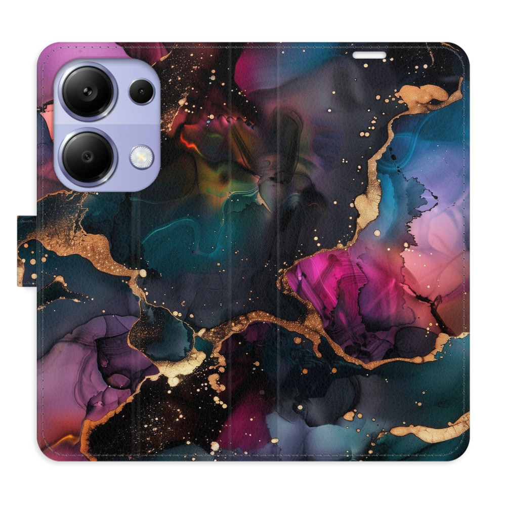 Flipové puzdro iSaprio - Dark Marble - Xiaomi Redmi Note 13 Pro
