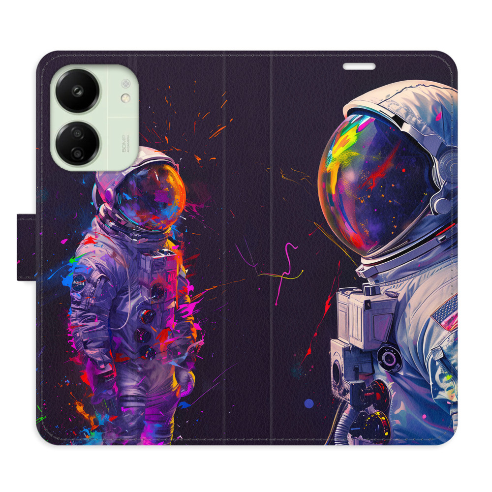 Flipové puzdro iSaprio - Neon Astronaut 02 - Xiaomi Redmi 13C