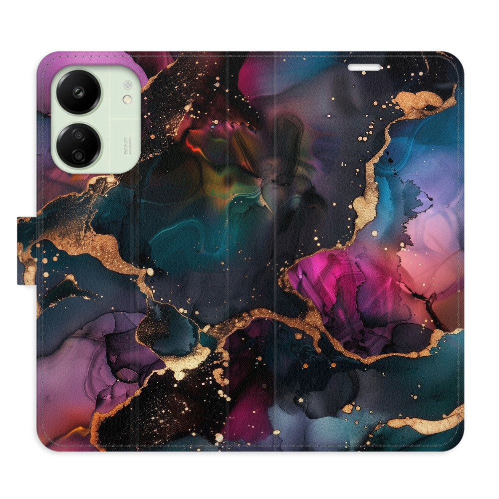 Flipové puzdro iSaprio - Dark Marble - Xiaomi Redmi 13C