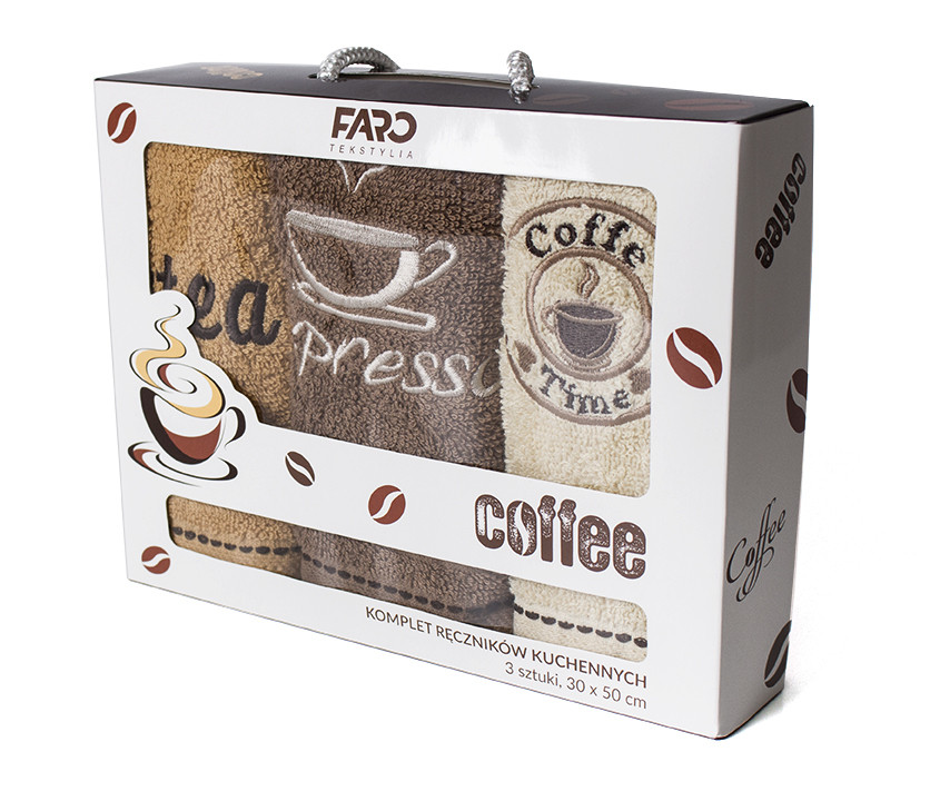 Sada bavlnených uterákov Coffee 30x50 cm