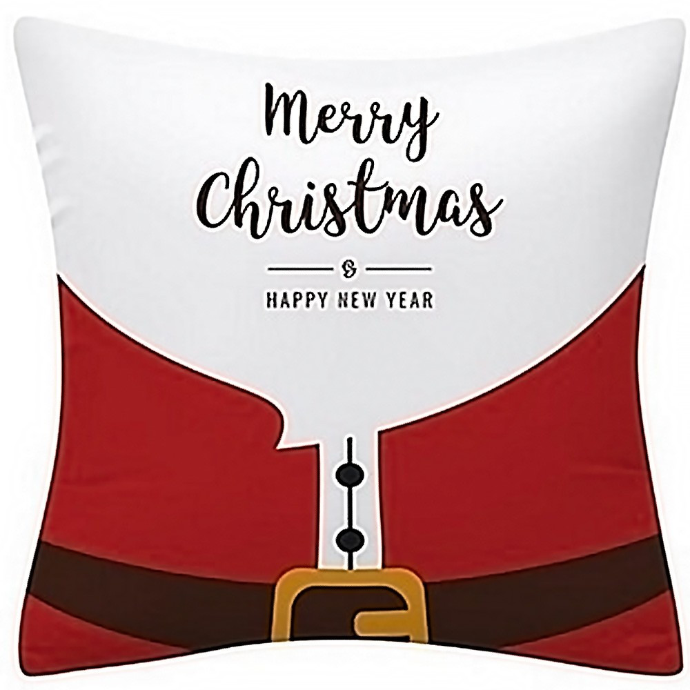 Vánoční 3D povlak na polštář Merry Christmas 45x45 cm bílý/červený