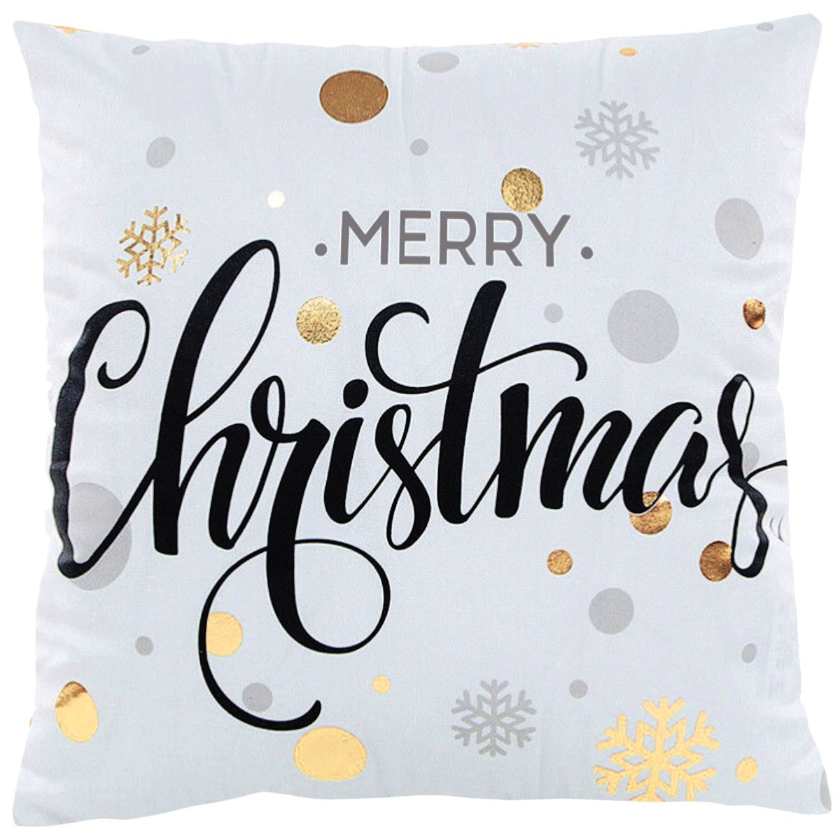 Vánoční povlak na polštář Merry Christmas I. 45x45 cm bílý/zlatý