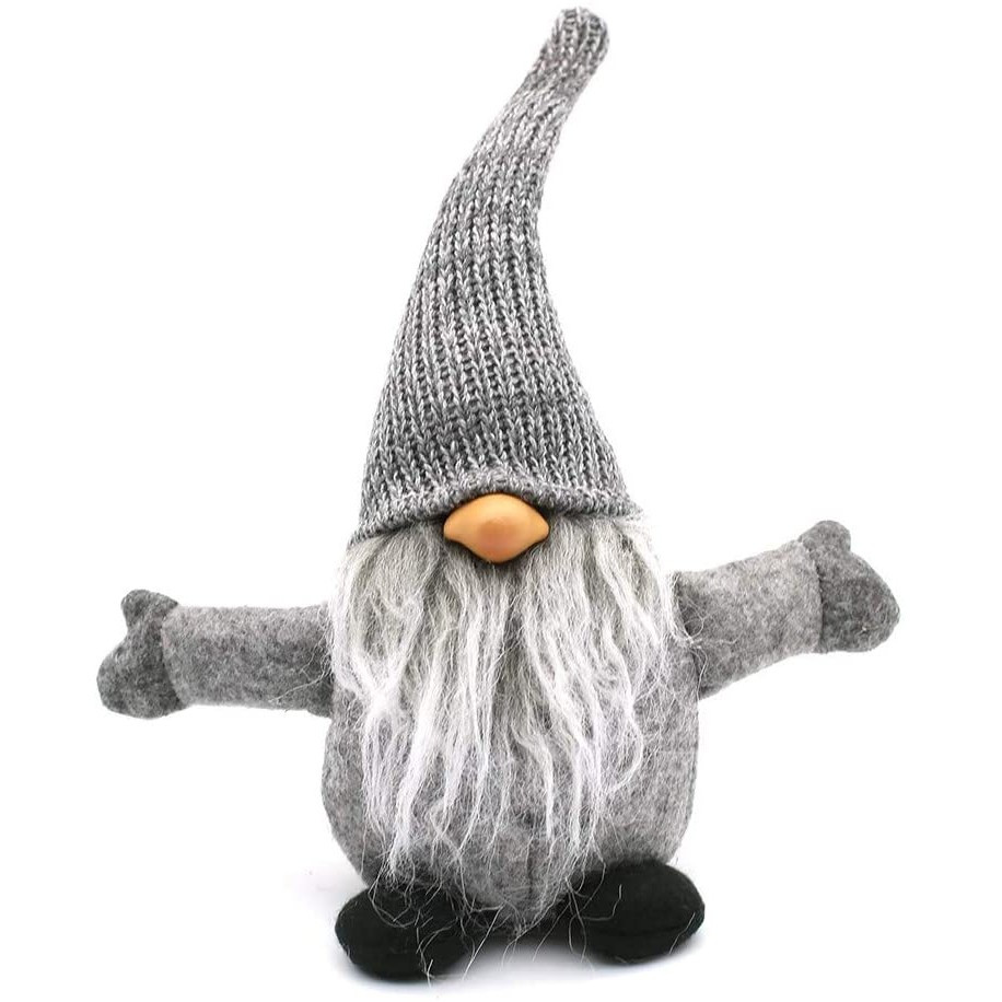 Vánoční skřítek ELF 045 - 35 cm šedý 