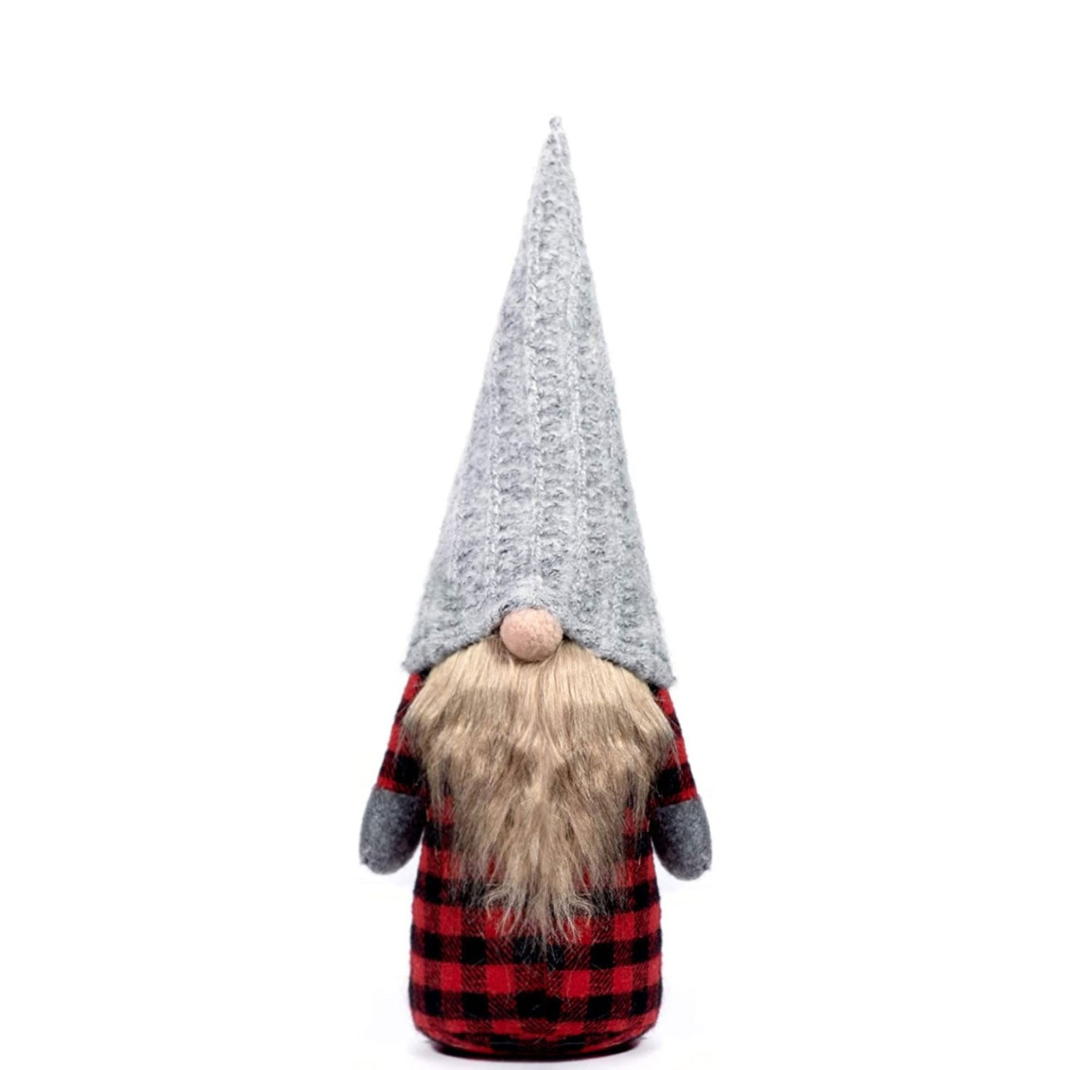 Vánoční skřítek ELF 055 - 40 cm šedý/červený